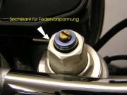 Sechskant für Federvorspannung